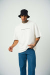 Need Money Pablo Escobar For Life Baskılı Beyaz Oversize T-Shirt