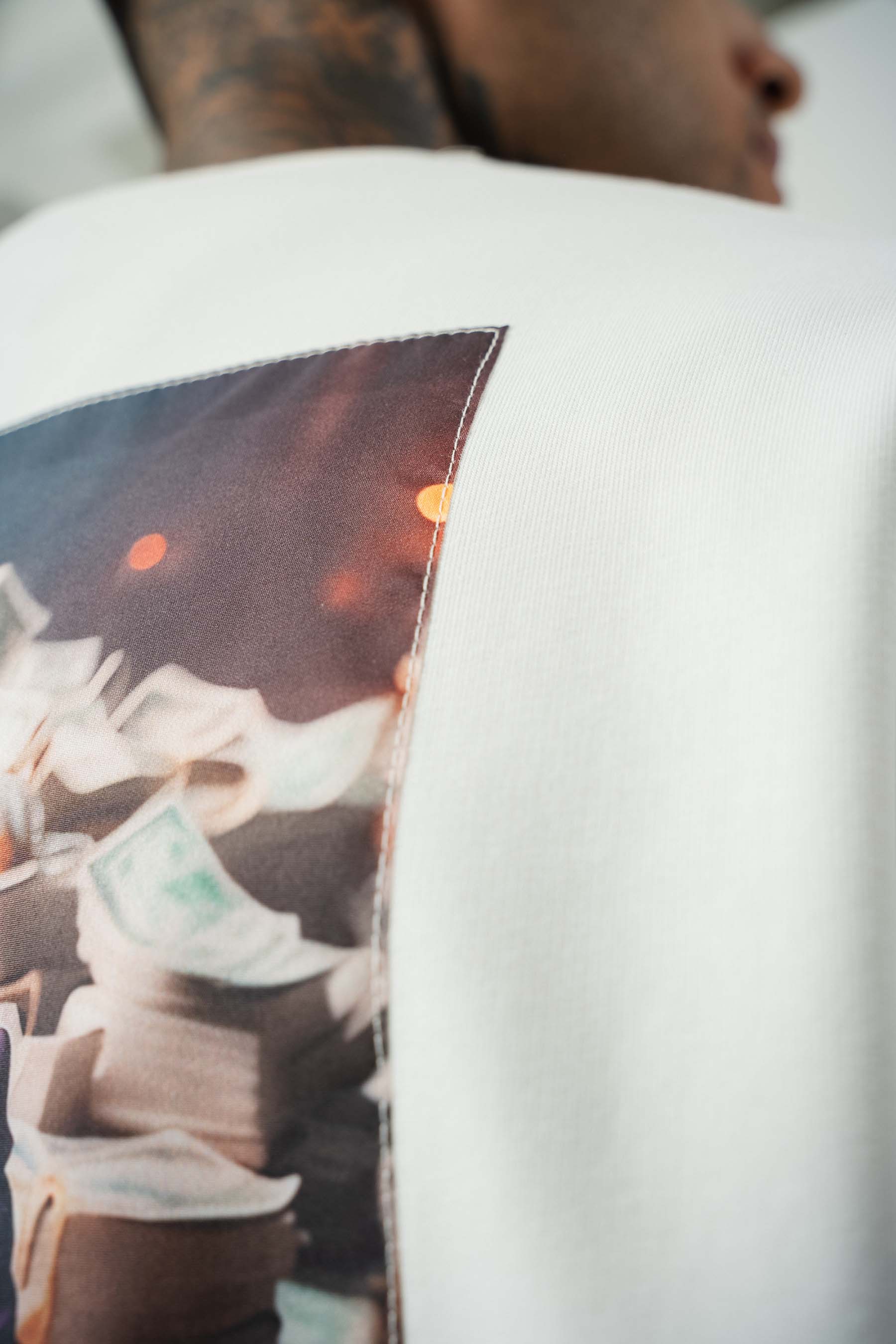 Need Money For Smile Joker Baskılı Beyaz Oversize T-Shirt