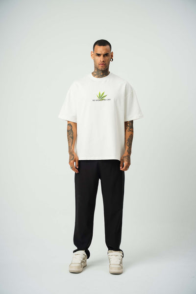No Women No Cry Baskılı Beyaz Oversize T-Shirt