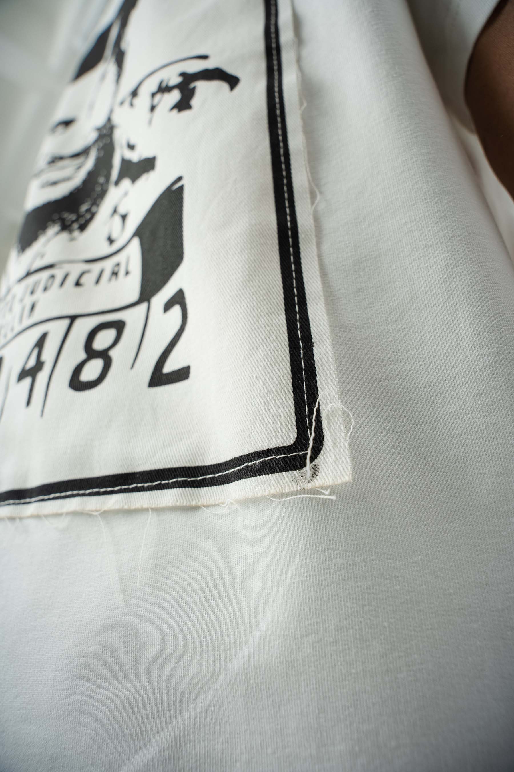 Pablo Escobar Baskılı Beyaz Oversize T-Shirt