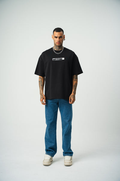 Pablo Escobar Baskılı Siyah Oversize T-Shirt