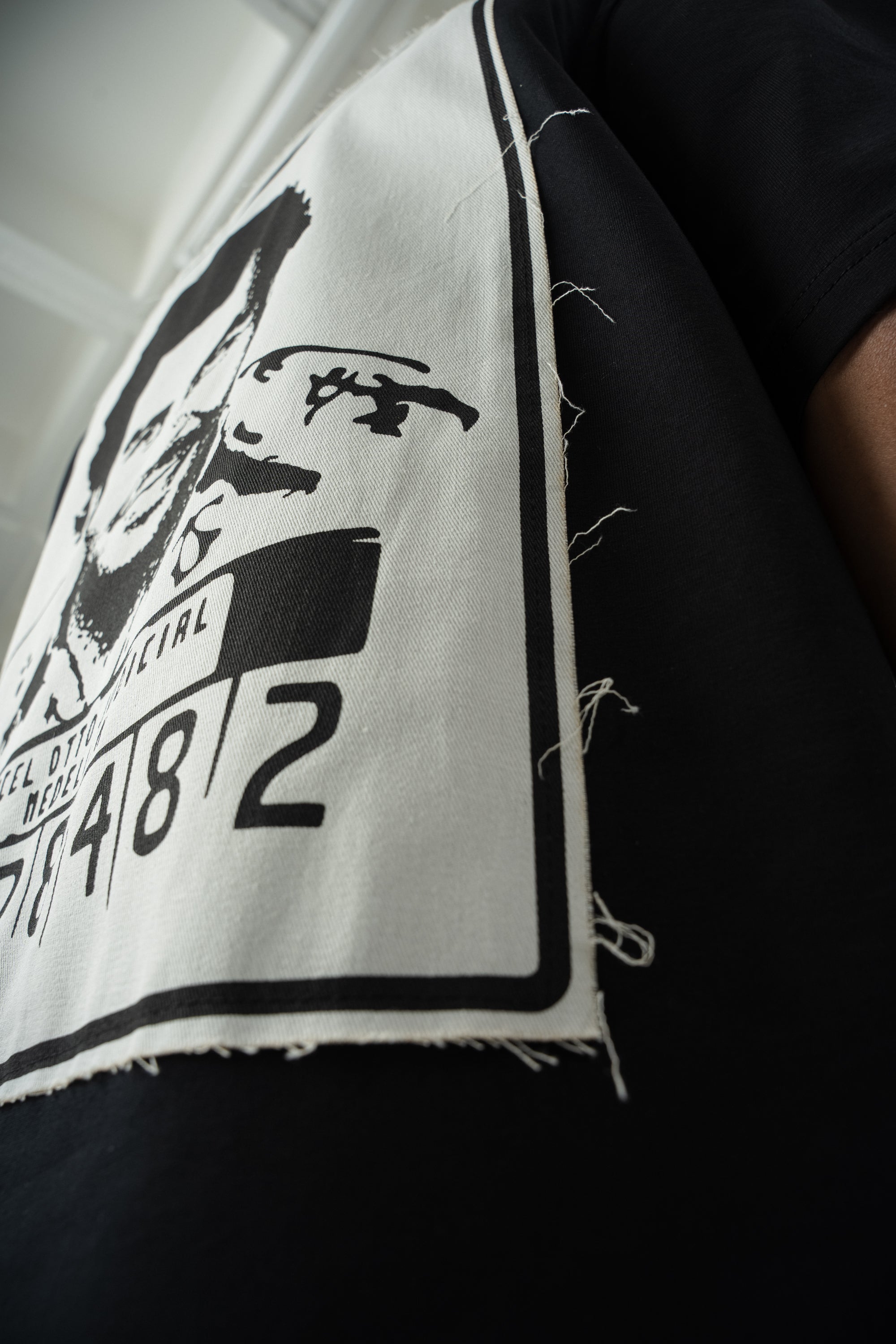 Pablo Escobar Baskılı Siyah Oversize T-Shirt