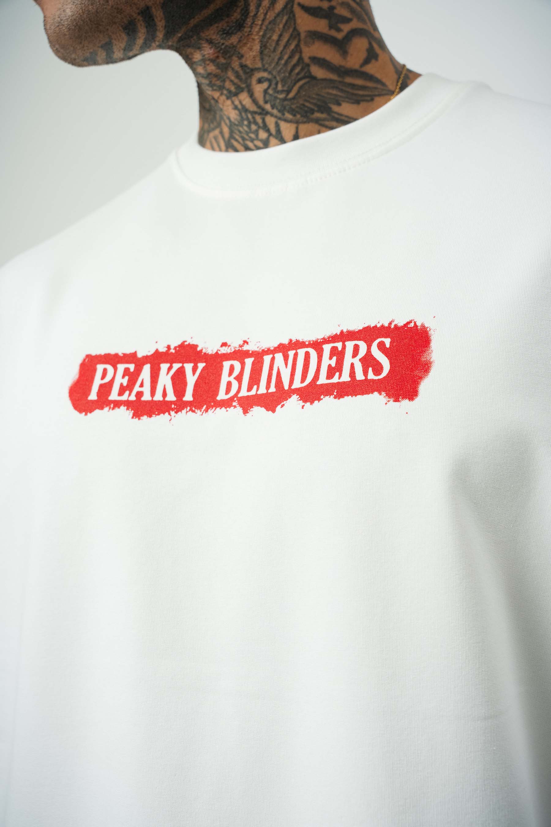Peaky Blinders Baskılı Beyaz Oversize T-Shirt
