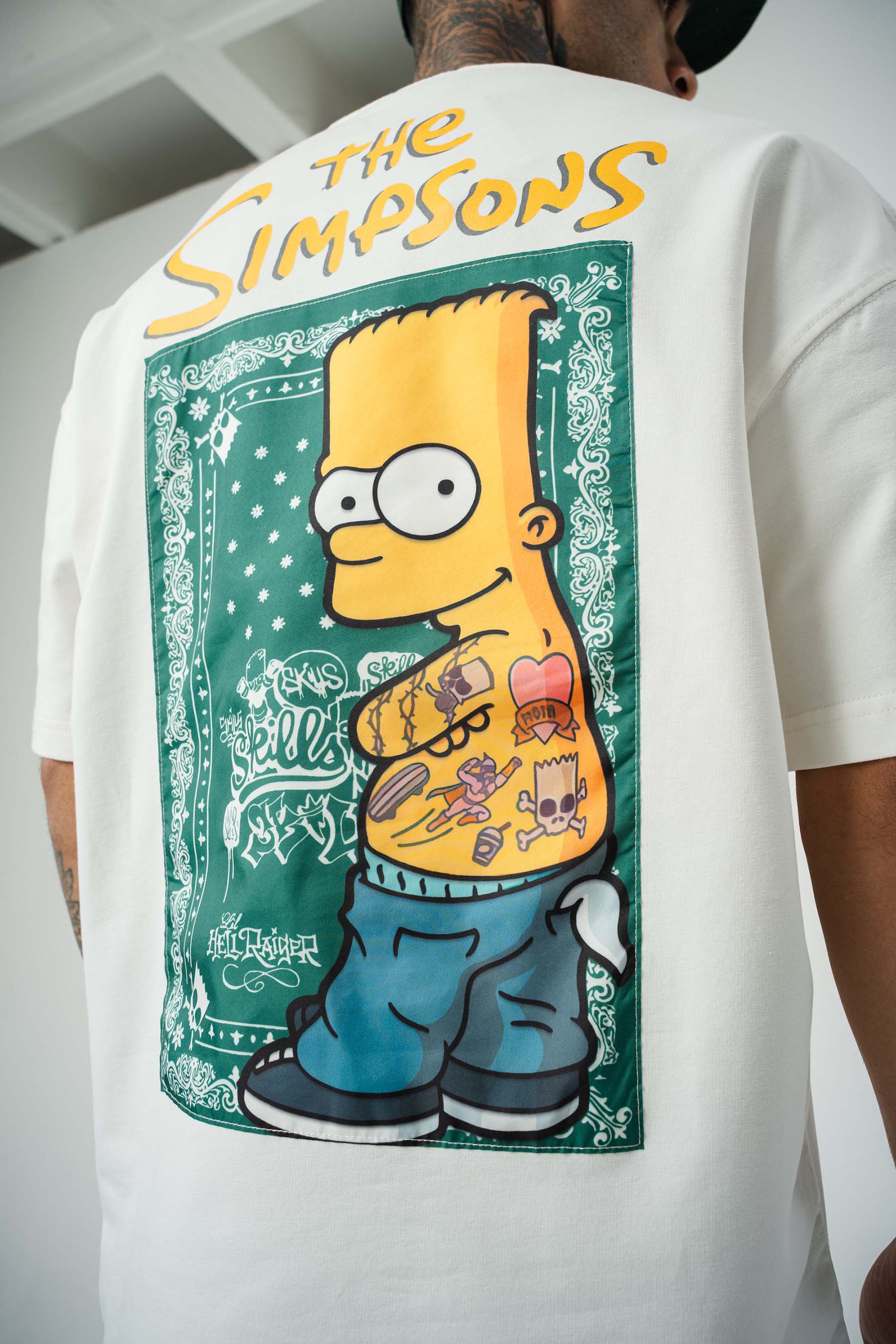 The Simpsons Baskılı Beyaz Oversize T-Shirt