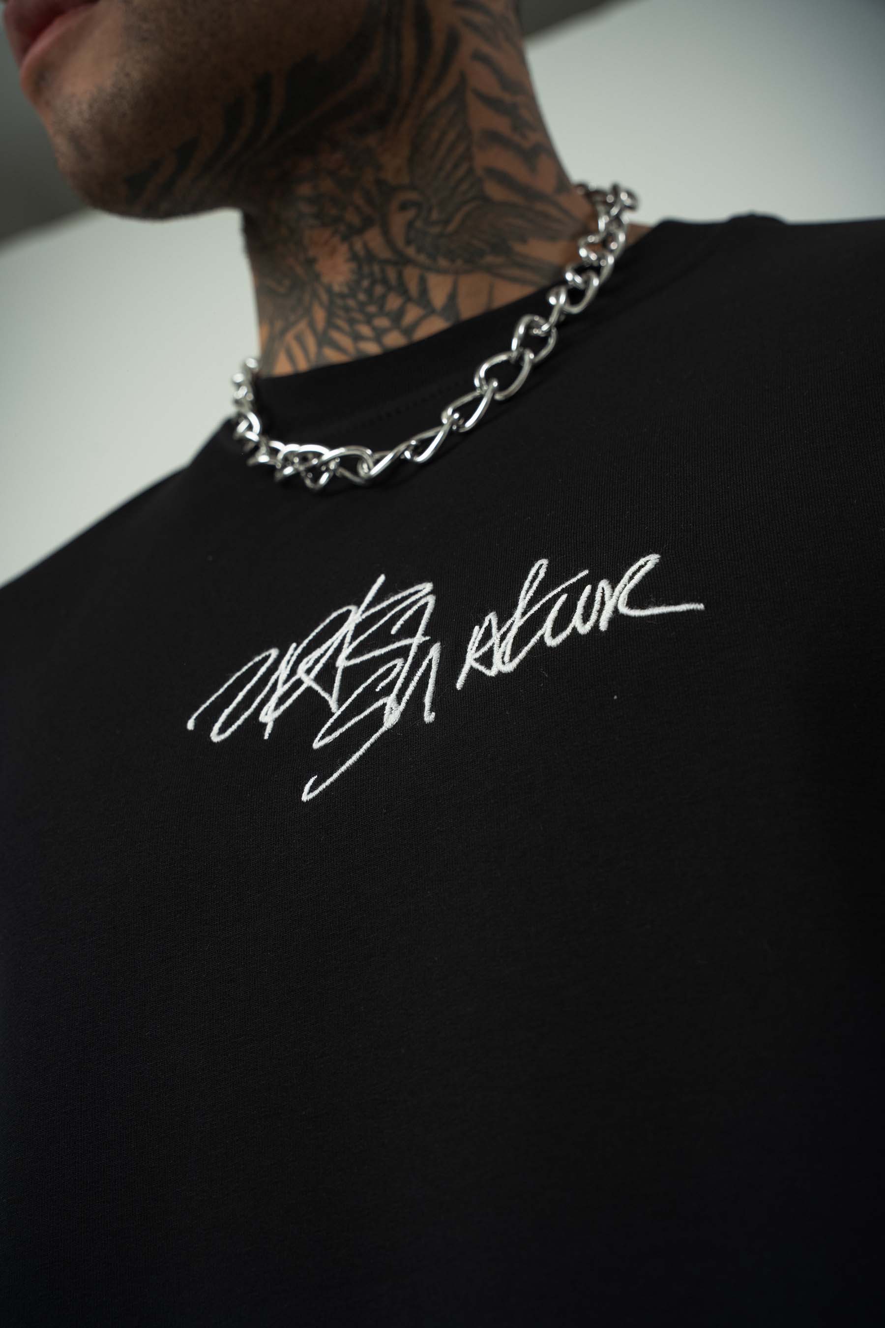 Tupac Shekure Baskılı Siyah Oversize T-Shirt