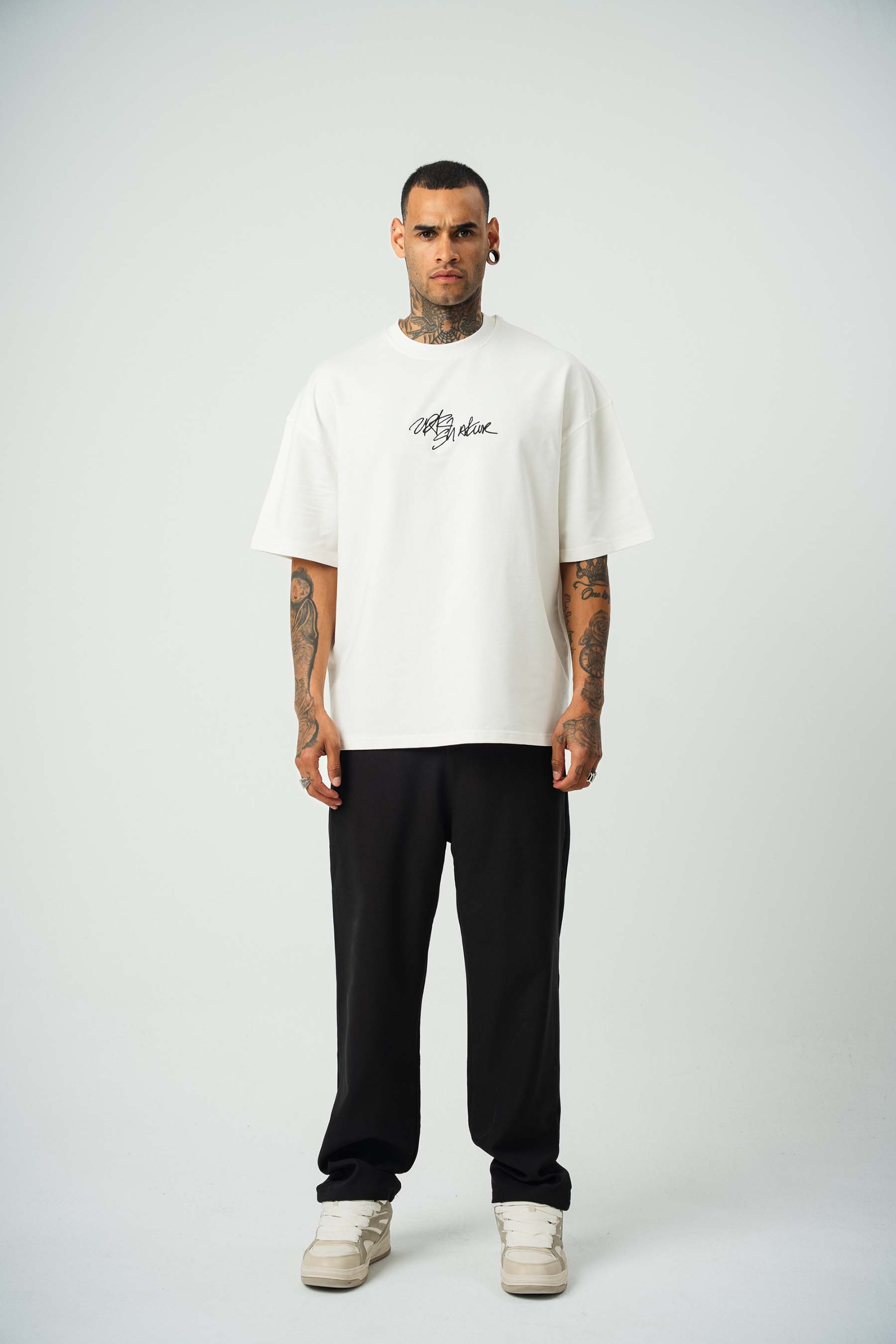 Tupac Shekure Baskılı Beyaz Oversize T-Shirt