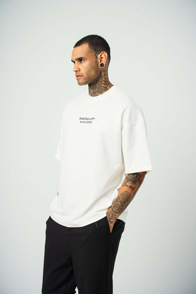 Wanted D.Luffy Baskılı Beyaz Oversize T-Shirt