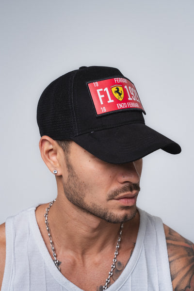 F1 Ferrari Enzo Ferrari Siyah Filesiz Şapka ürün görseli 2