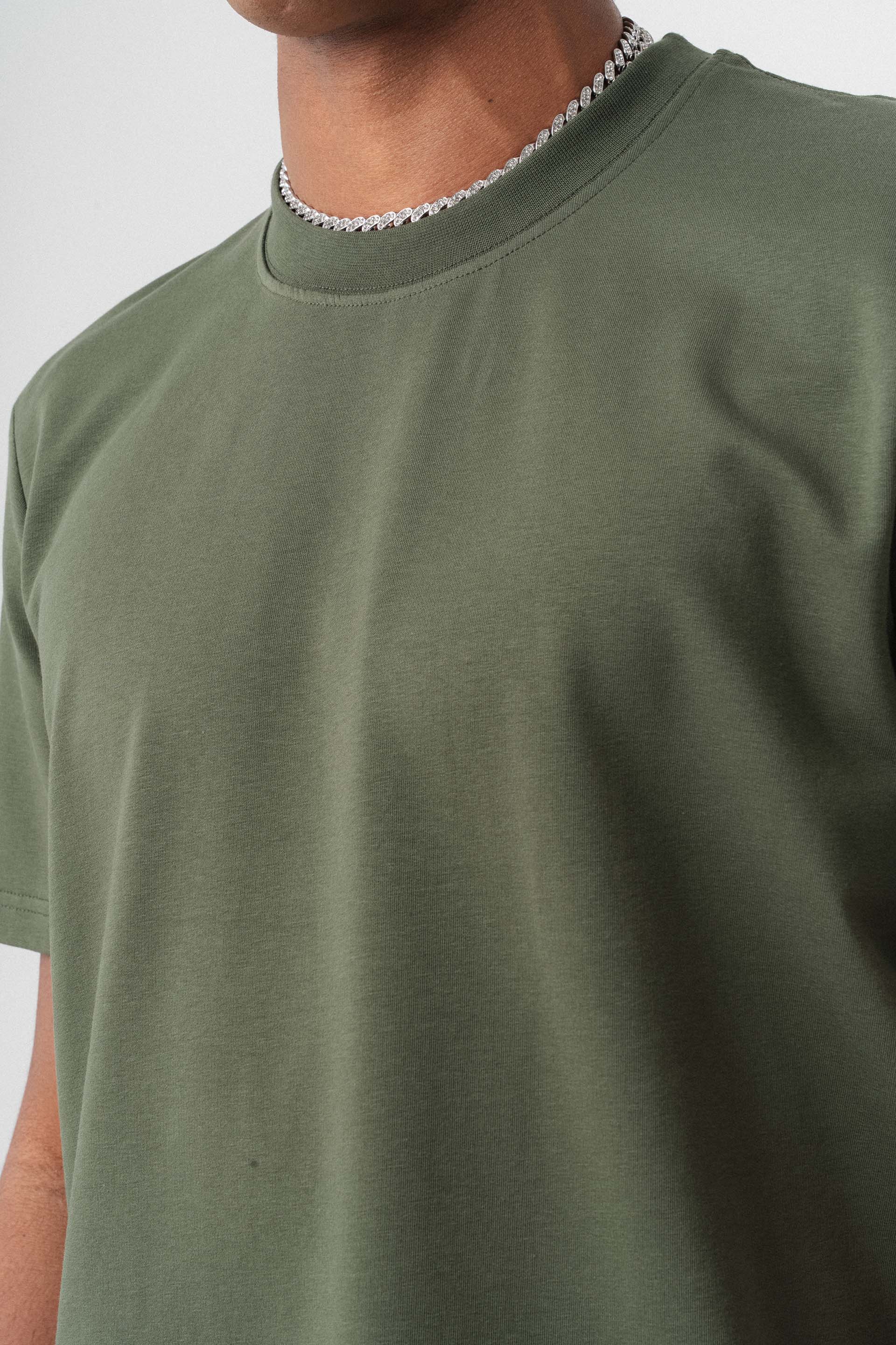 Oversize Basic Haki T-Shirt