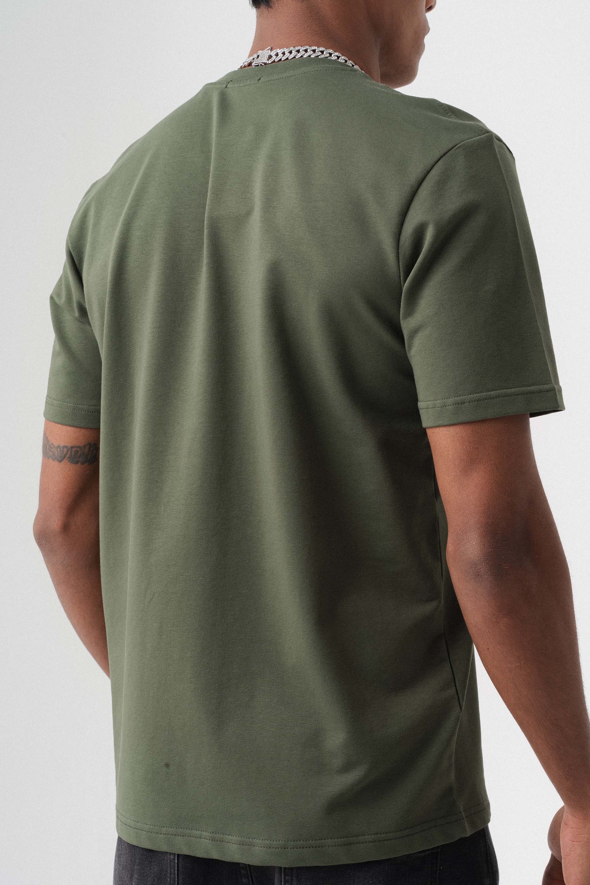Oversize Basic Haki T-Shirt