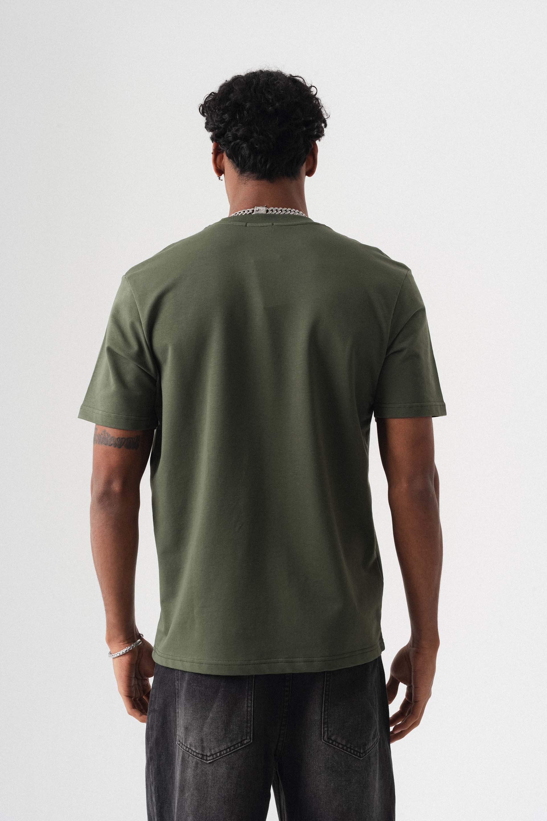 Oversize Basic Haki T-Shirt