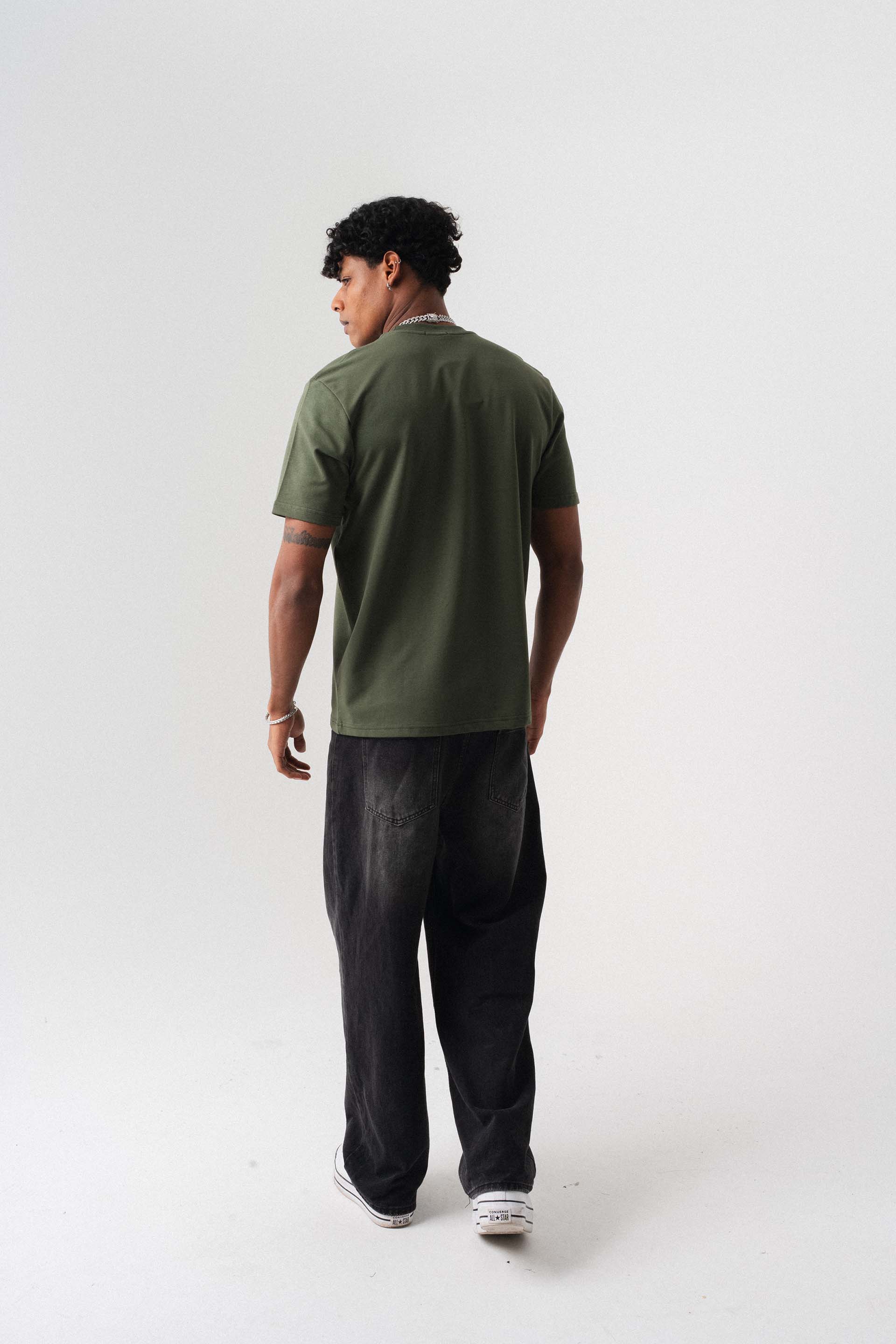 Oversize Basic Haki T-Shirt