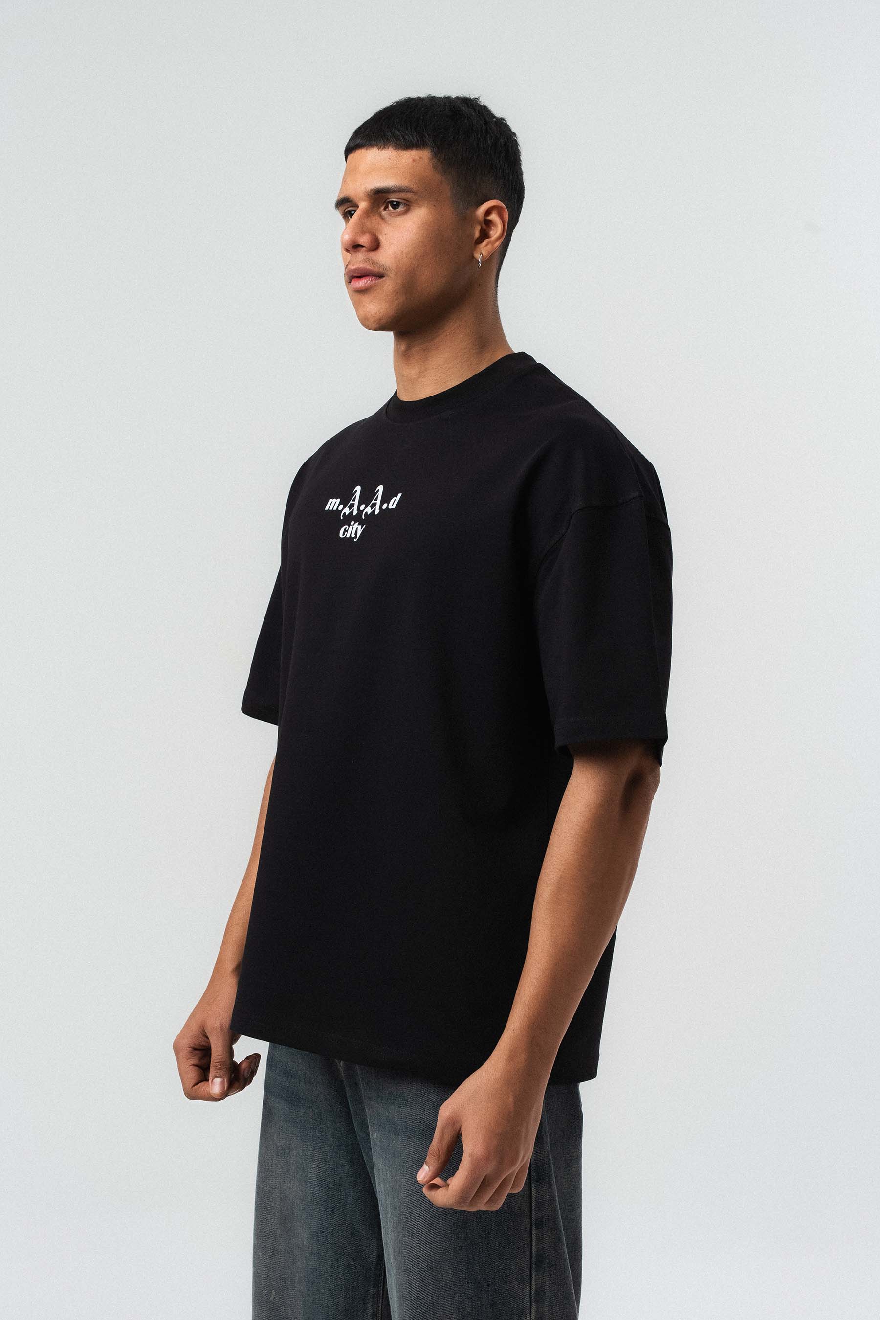 Kendrick Lamar Baskılı Siyah Oversize Baskılı T-Shirt