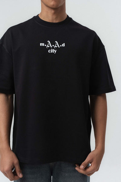 Kendrick Lamar Baskılı Siyah Oversize Baskılı T-Shirt