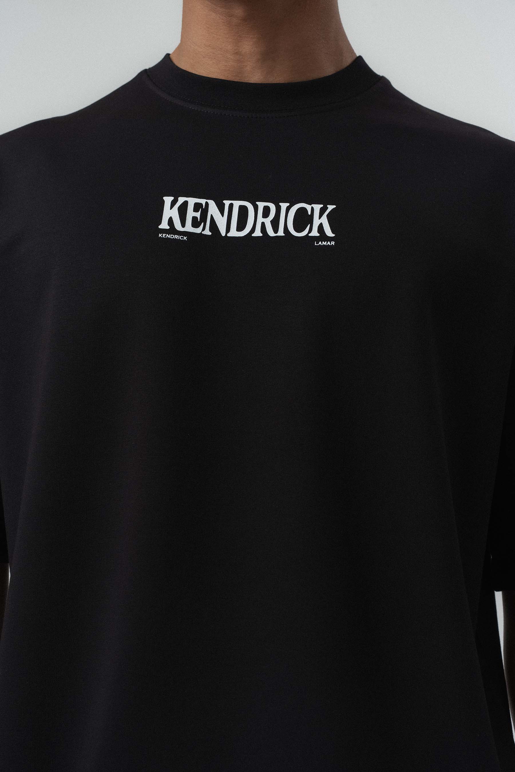 Kendrick Lamar Baskılı Siyah Oversize Baskılı T-Shirt