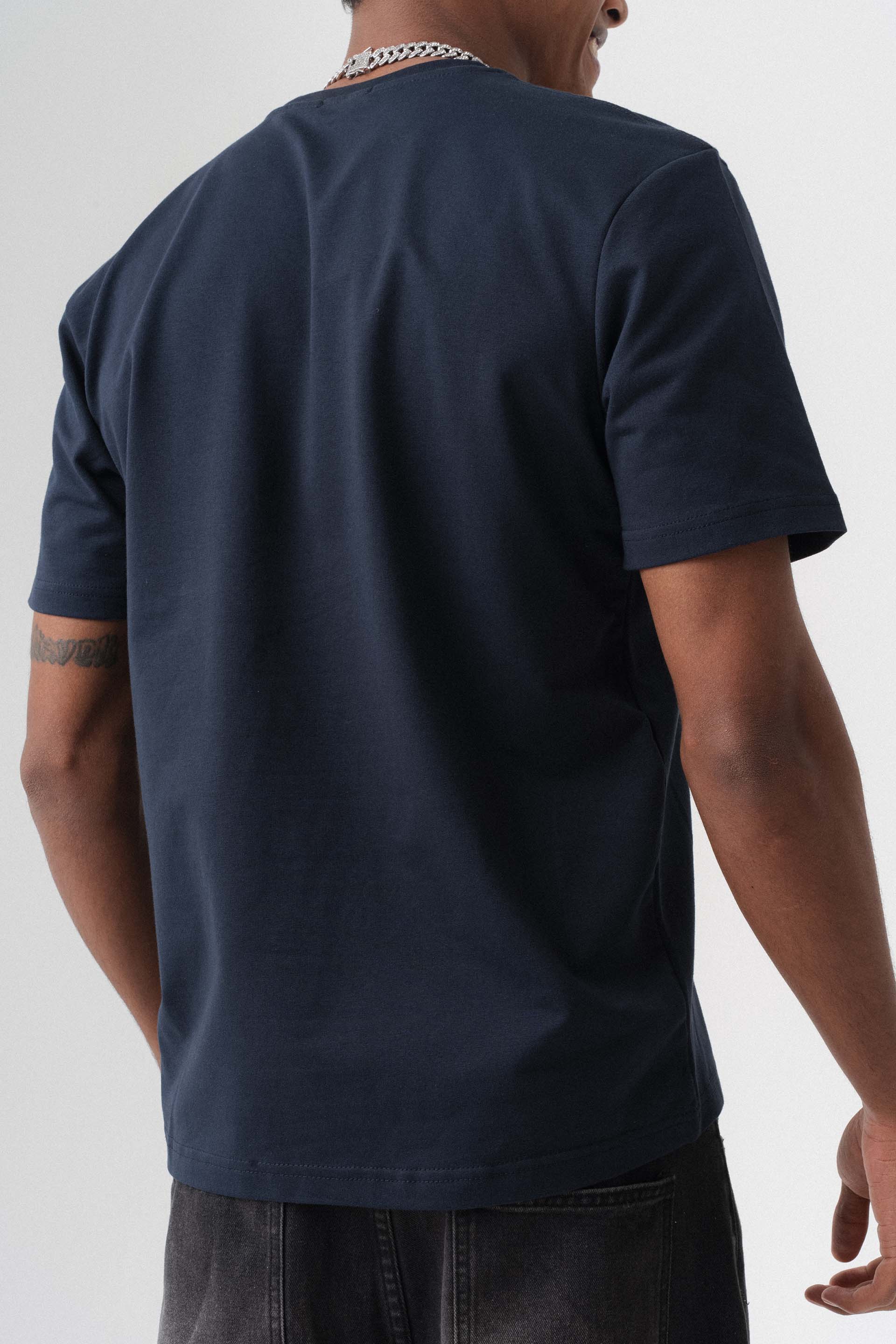 Oversize Basic Lacivert T-Shirt