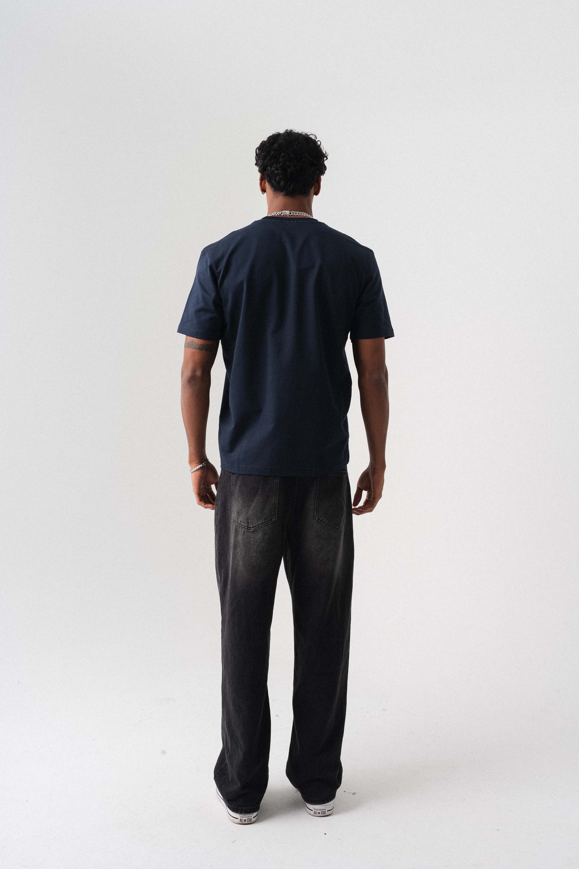 Oversize Basic Lacivert T-Shirt