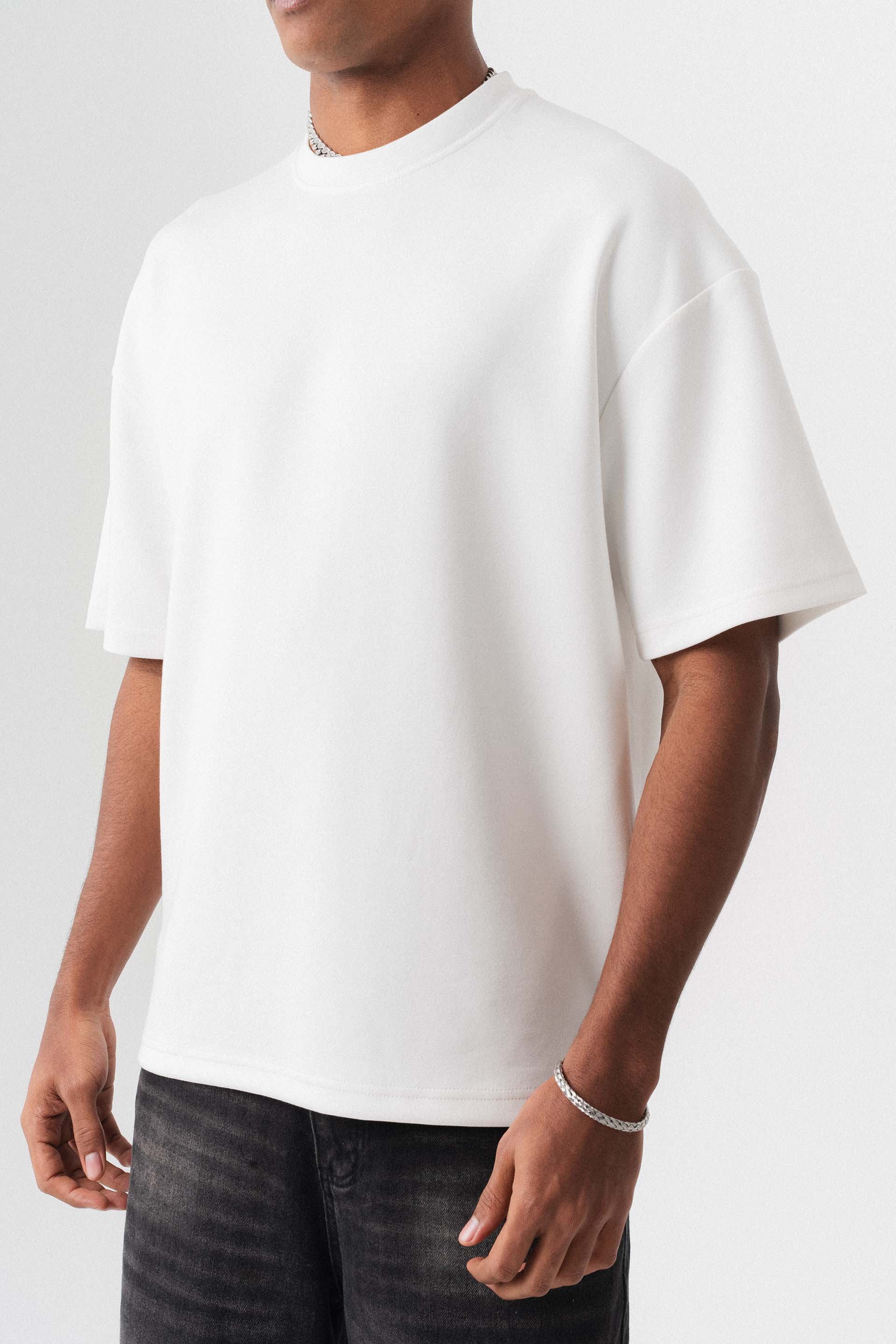Oversize Basic Beyaz T-Shirt