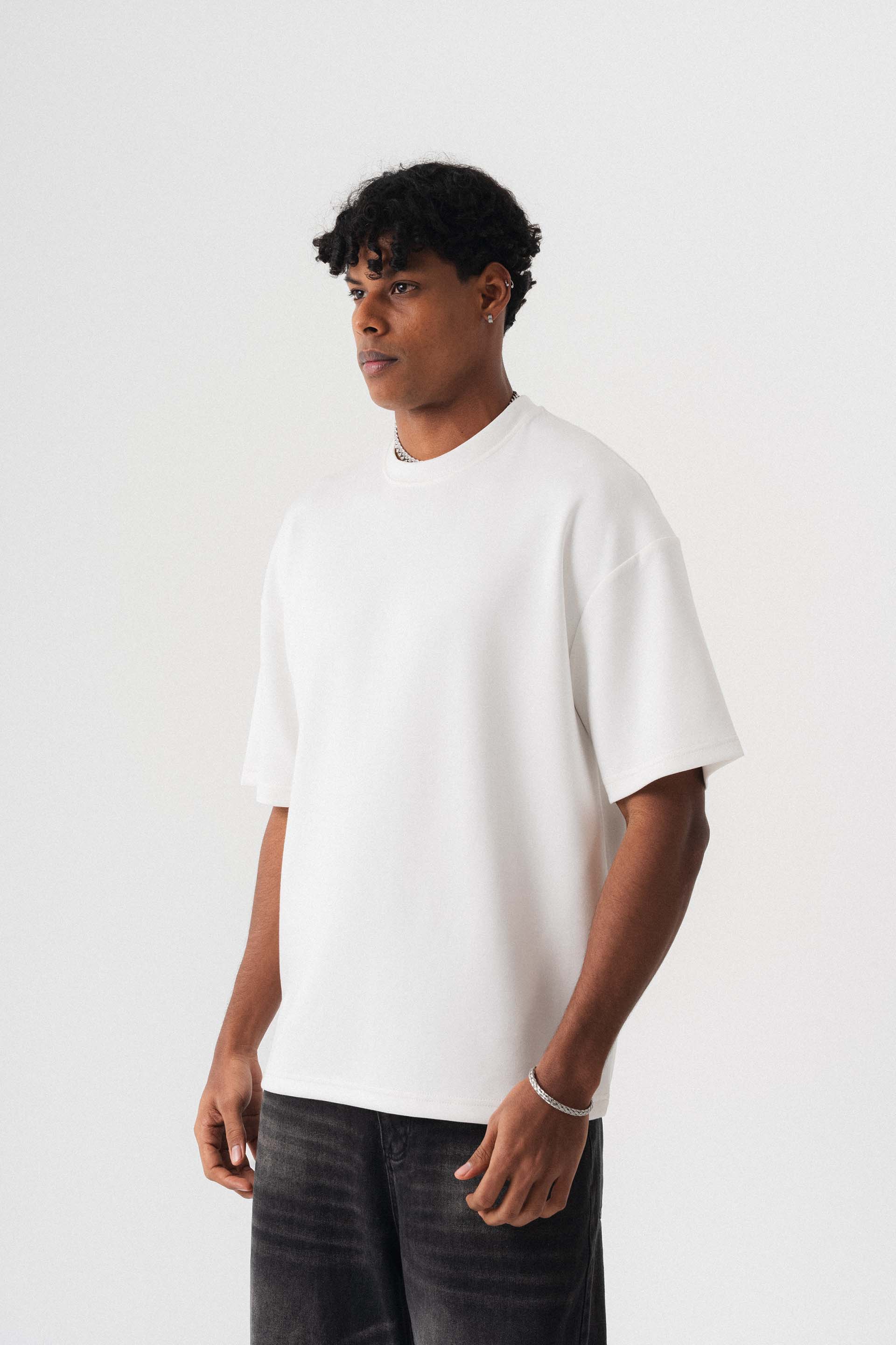 Oversize Basic Beyaz T-Shirt