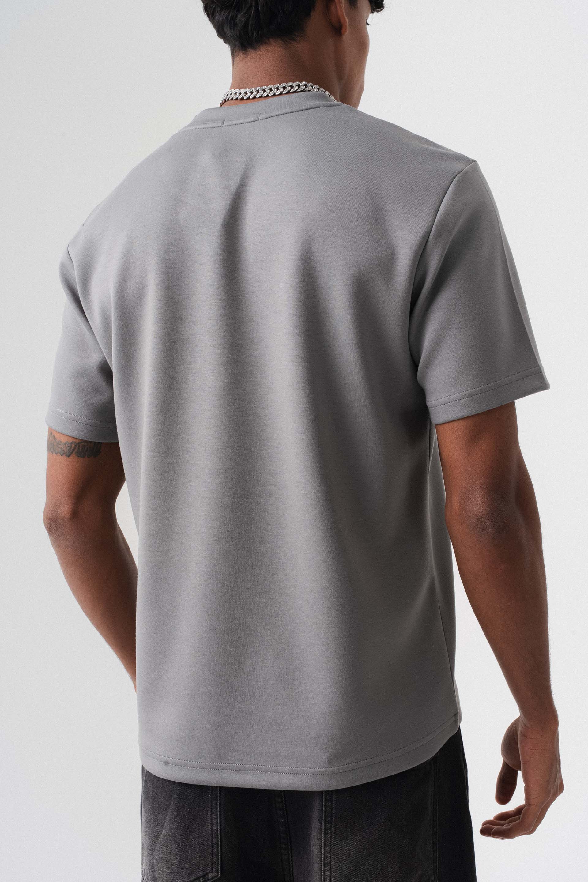 Oversize Basic Açık Gri T-Shirt