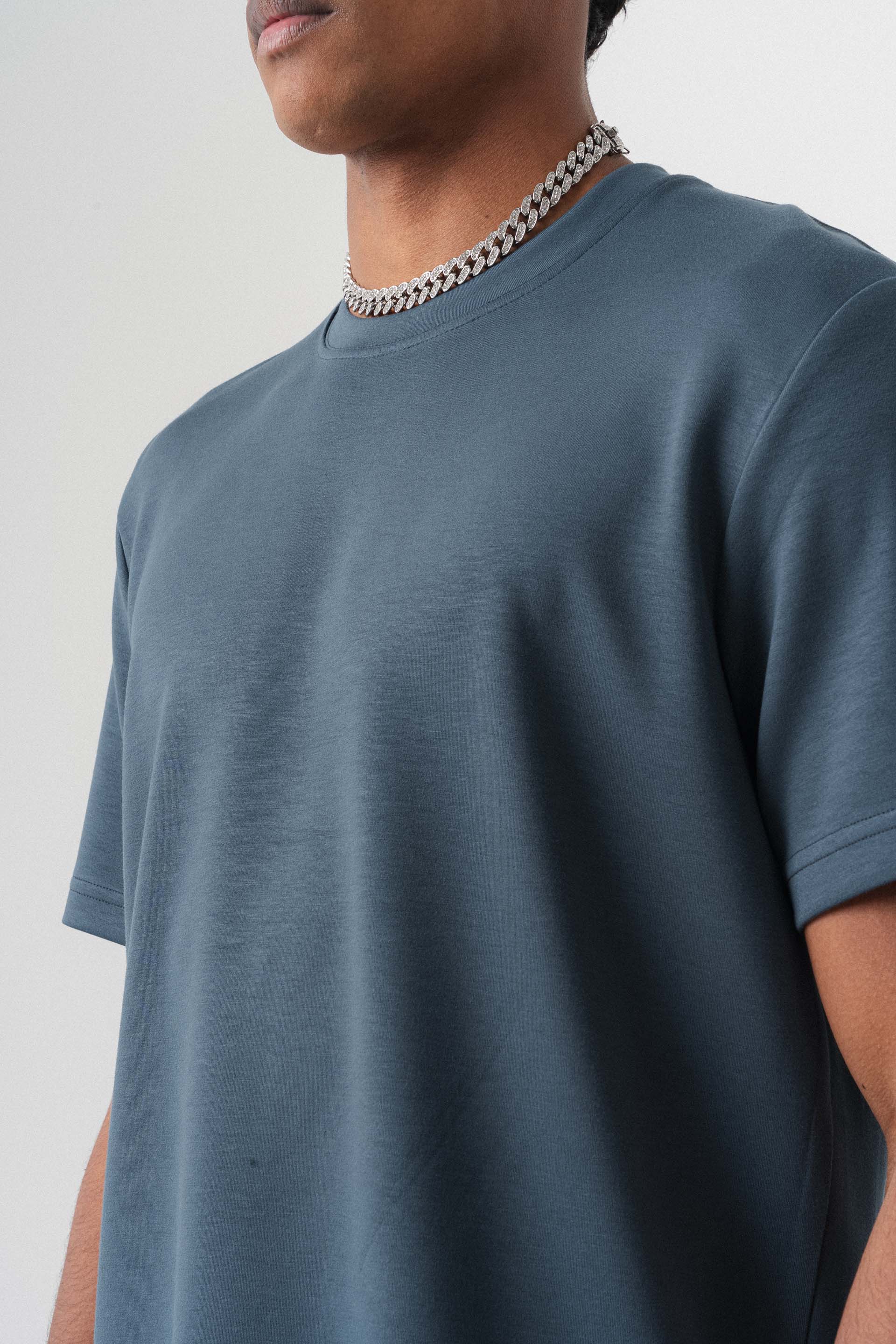 Oversize Basic Mavi T-Shirt