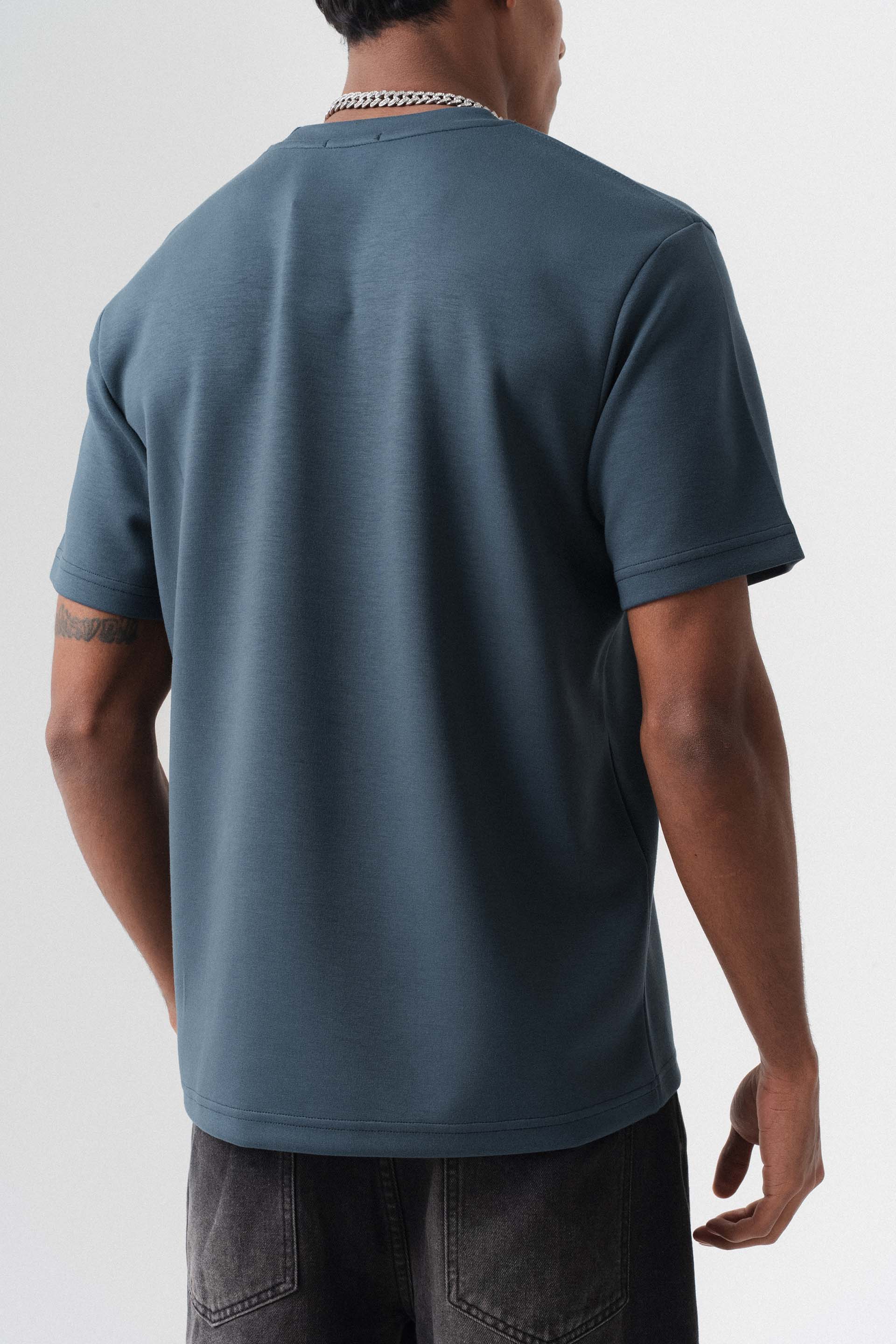 Oversize Basic Mavi T-Shirt