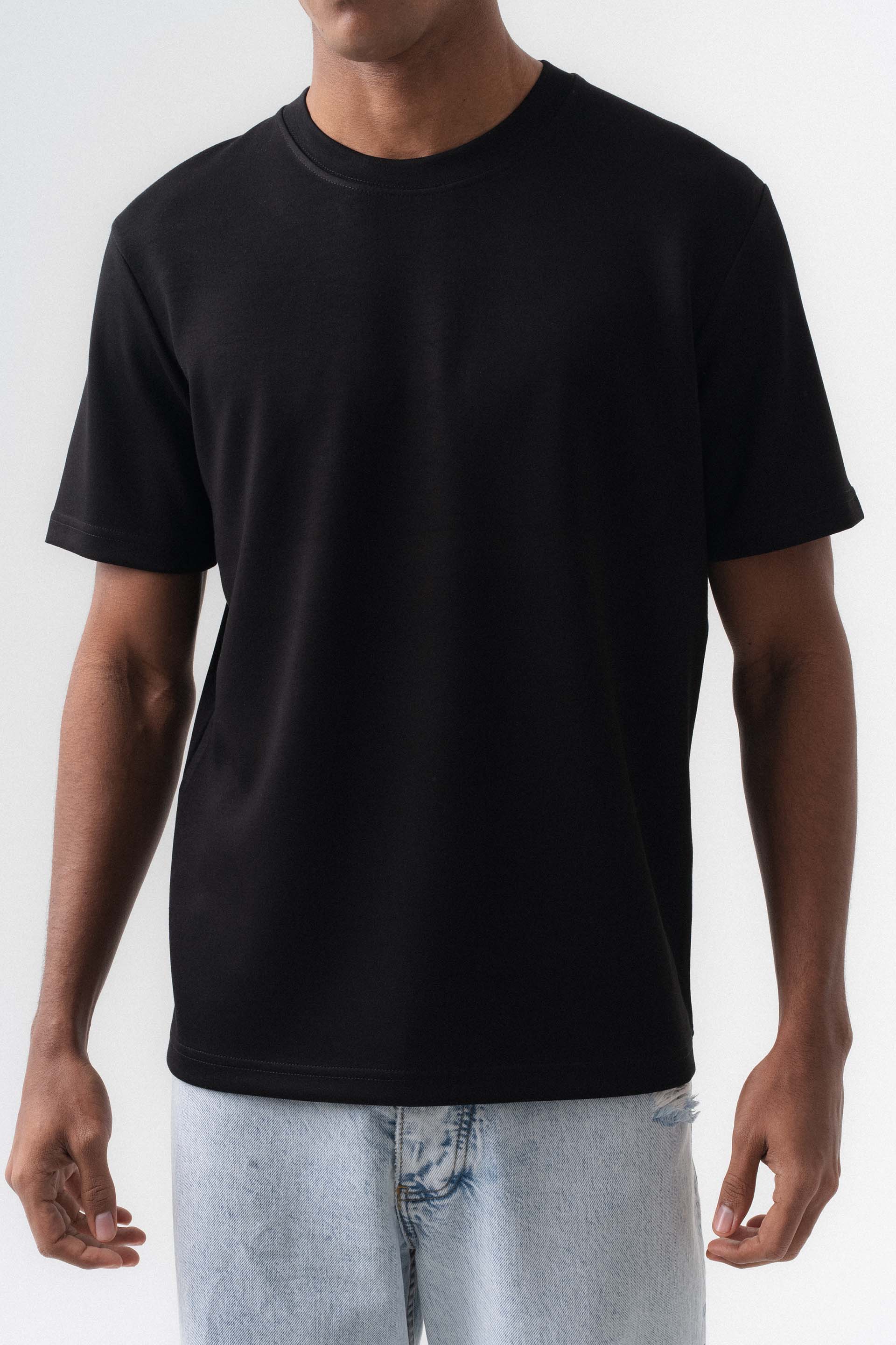 Oversize Basic Siyah T-Shirt