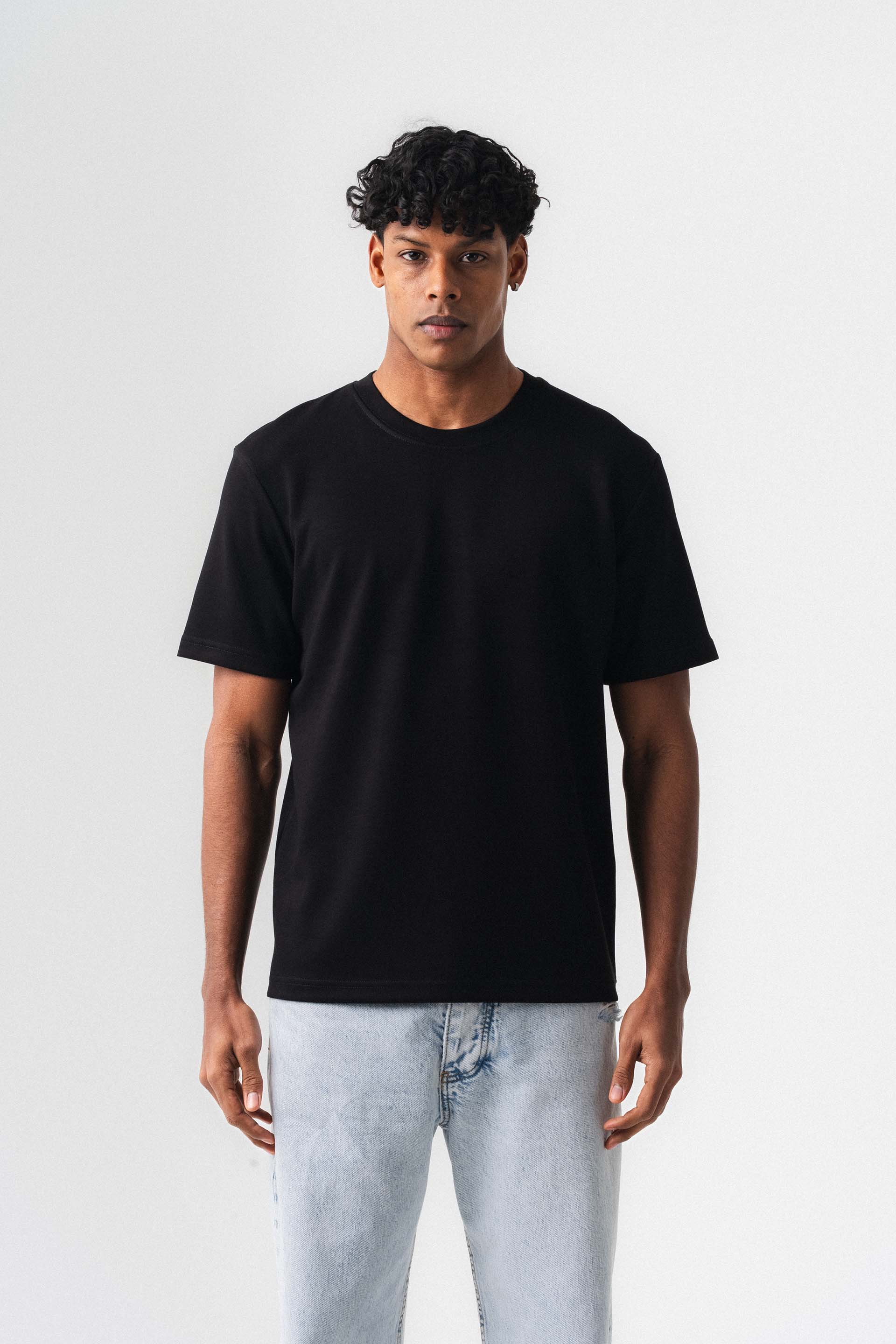 Oversize Basic Siyah T-Shirt