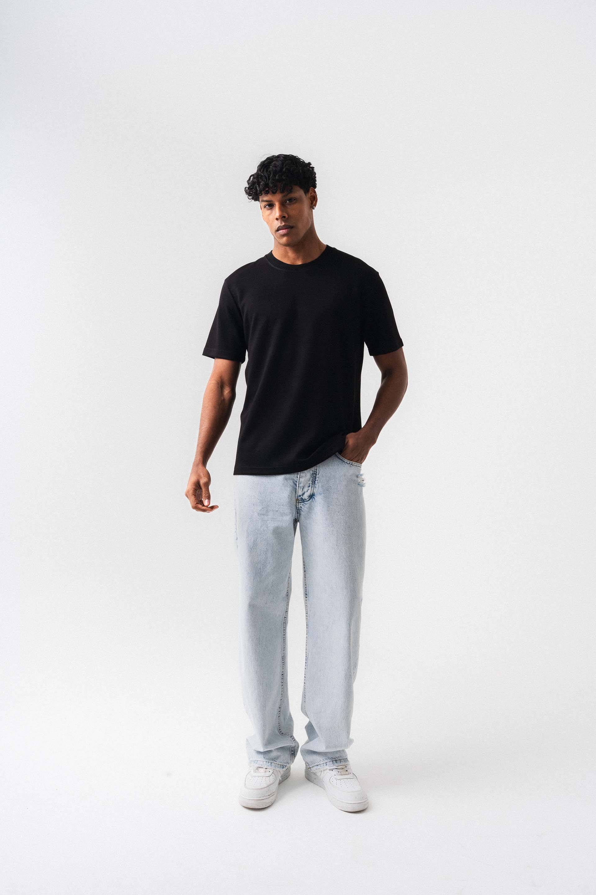 Oversize Basic Siyah T-Shirt