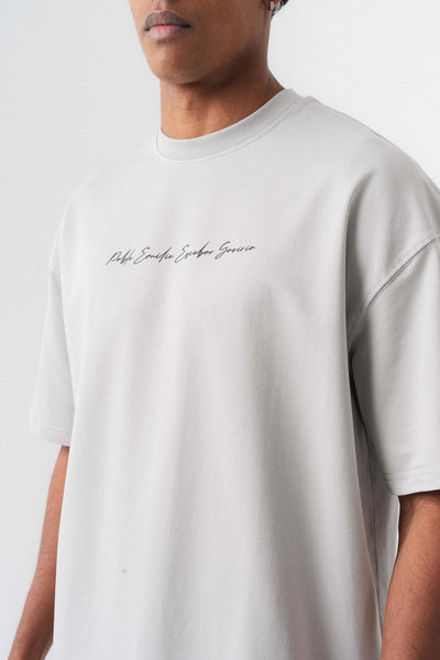 Pablo Emilio Escobar Gri Oversize Baskılı T-Shirt
