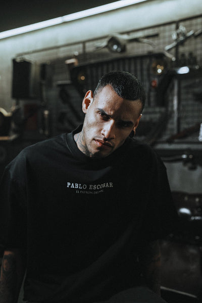 Pablo Escobar Oversize Black T-Shirt with Back Picture
