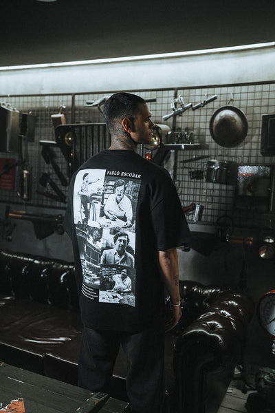 Pablo Escobar Oversize Black T-Shirt with Back Picture