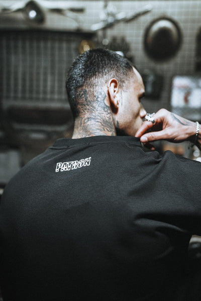 Boss Eva Embroidered Oversize Black T-Shirt