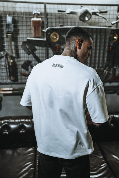 Boss Eva Embroidered Oversize White T-Shirt