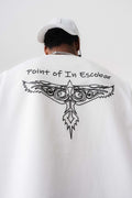 Point Of In Escobar Beyaz Oversize Baskılı T-Shirt