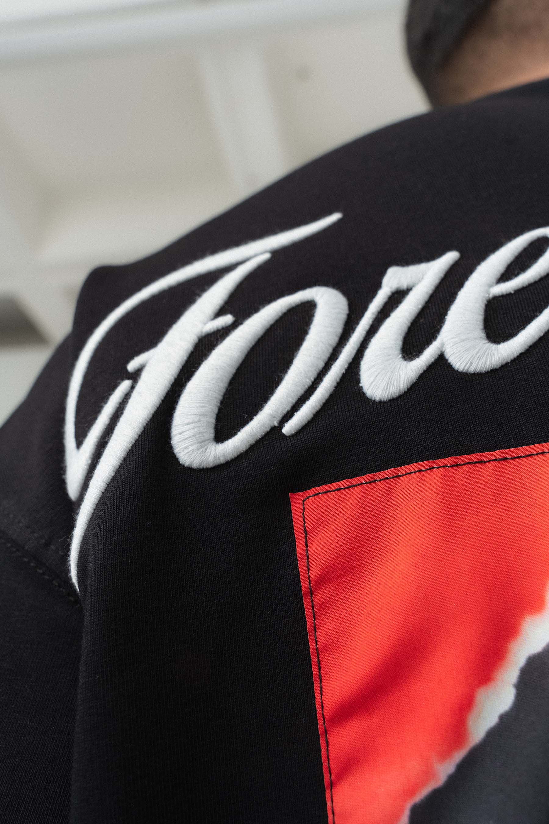 Forever Young Baskılı Siyah Oversize Baskılı T-Shirt