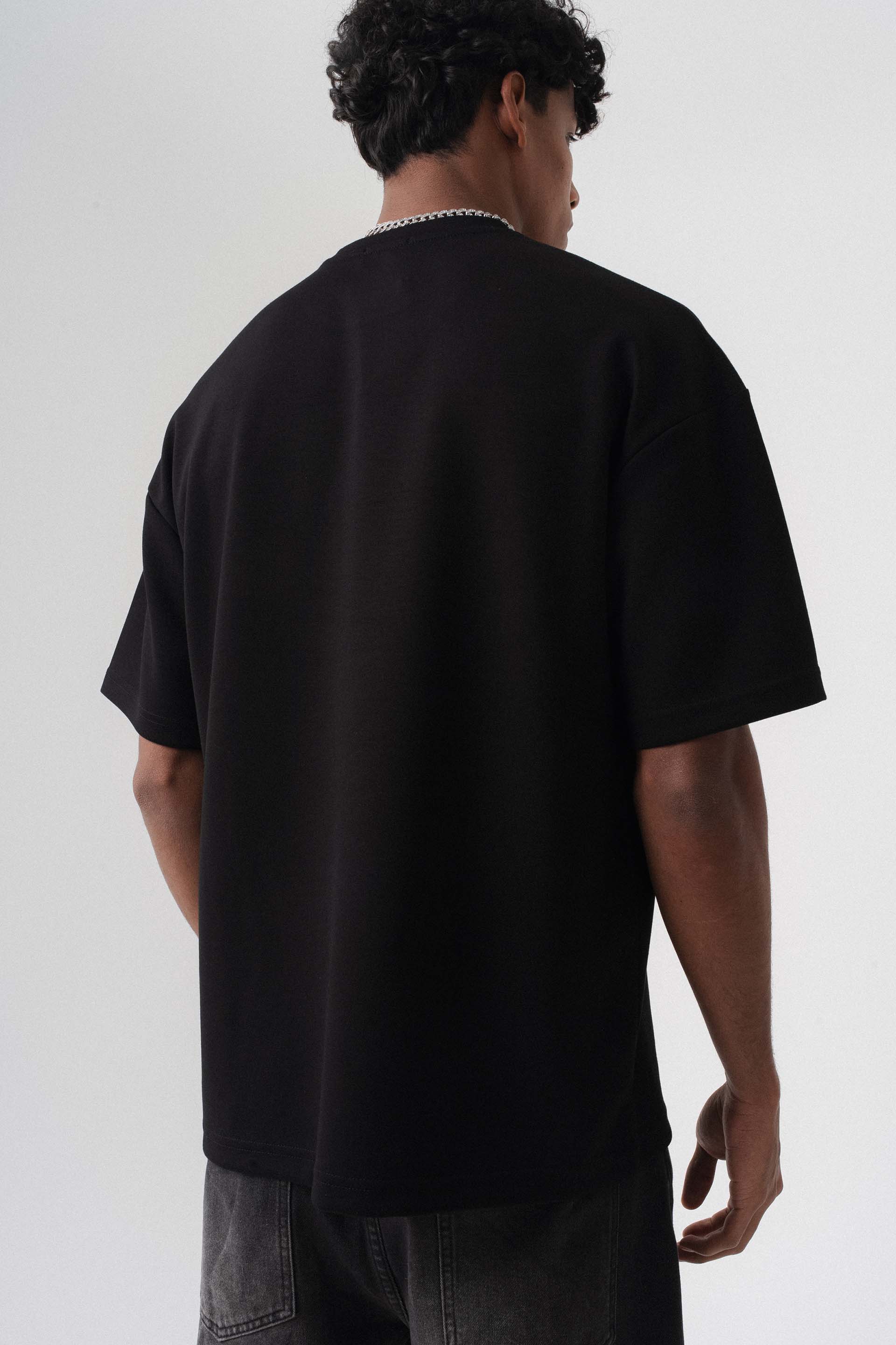 Oversize Basic Siyah T-Shirt