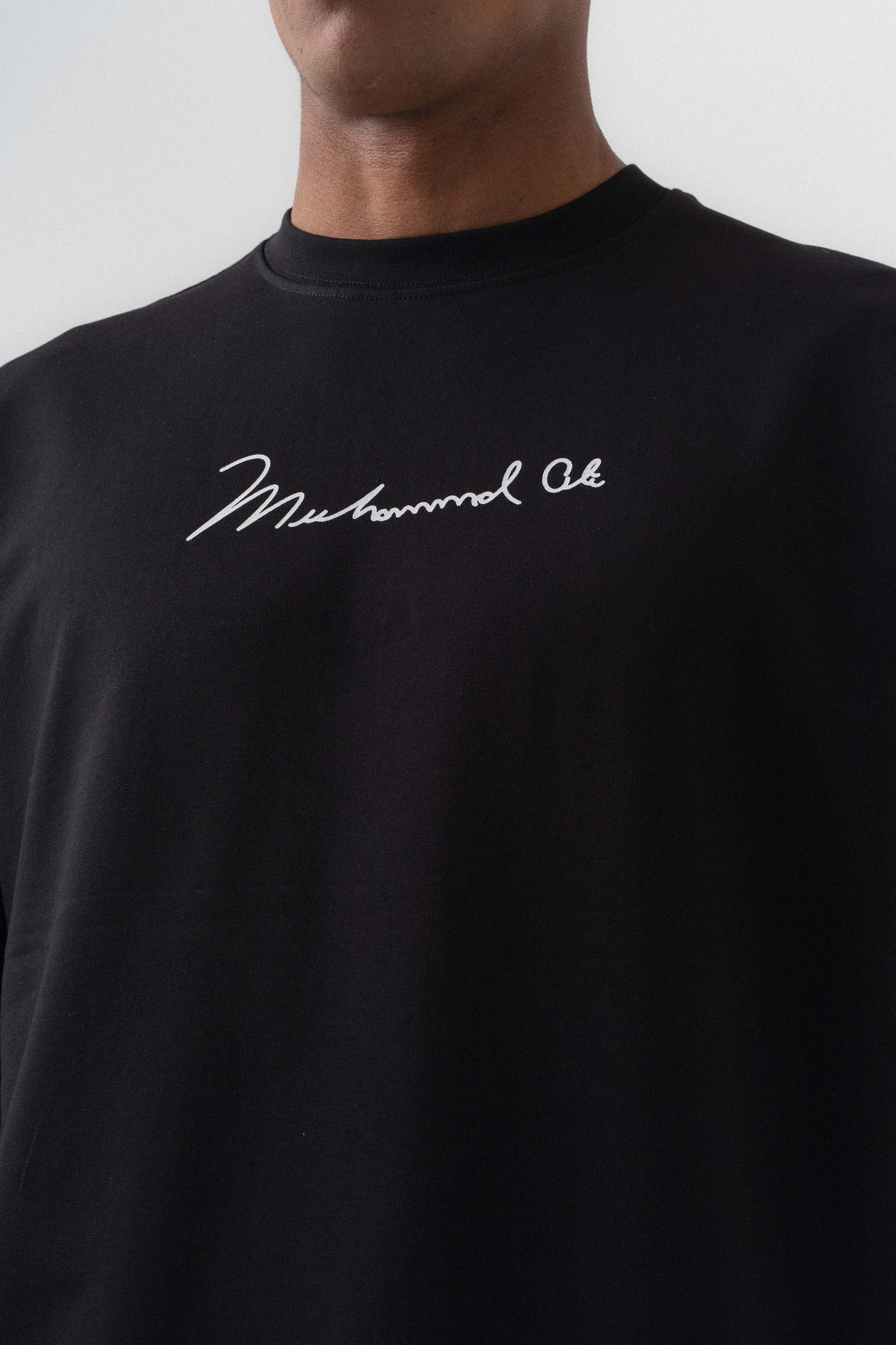 The Greatest Muhammed Ali Siyah Oversize Baskılı T-Shirt