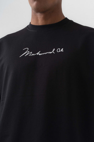 The Greatest Muhammed Ali Siyah Oversize Baskılı T-Shirt