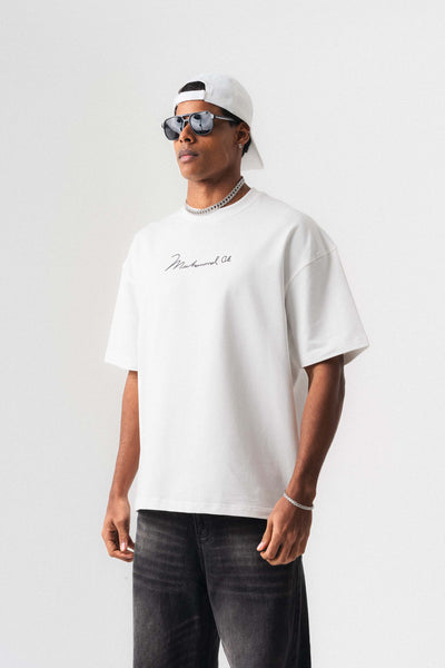The Greatest Muhammed Ali Beyaz Oversize Baskılı T-Shirt