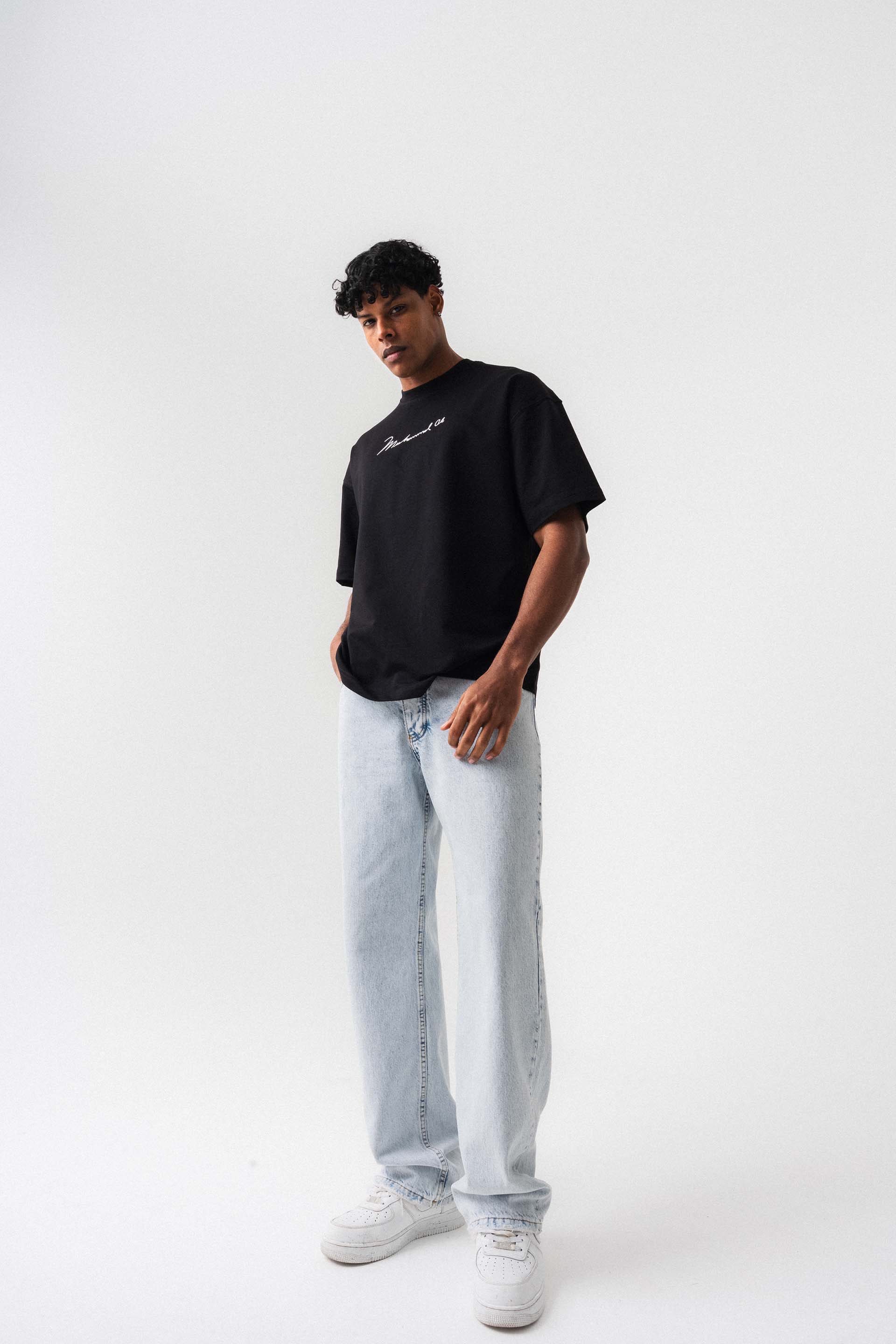 The Greatest Muhammed Ali Siyah Oversize Baskılı T-Shirt