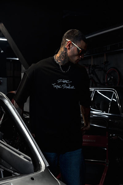 Tupac Contour Oversize Black T-shirt