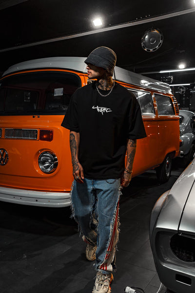 Tupac I See Patch Printed Oversize Black T-Shirt