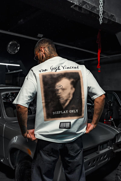Van Gogh Vincent Printed Patch Oversize White T-Shirt